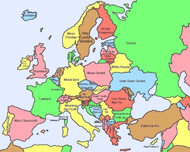 Chinese Map Of Europe